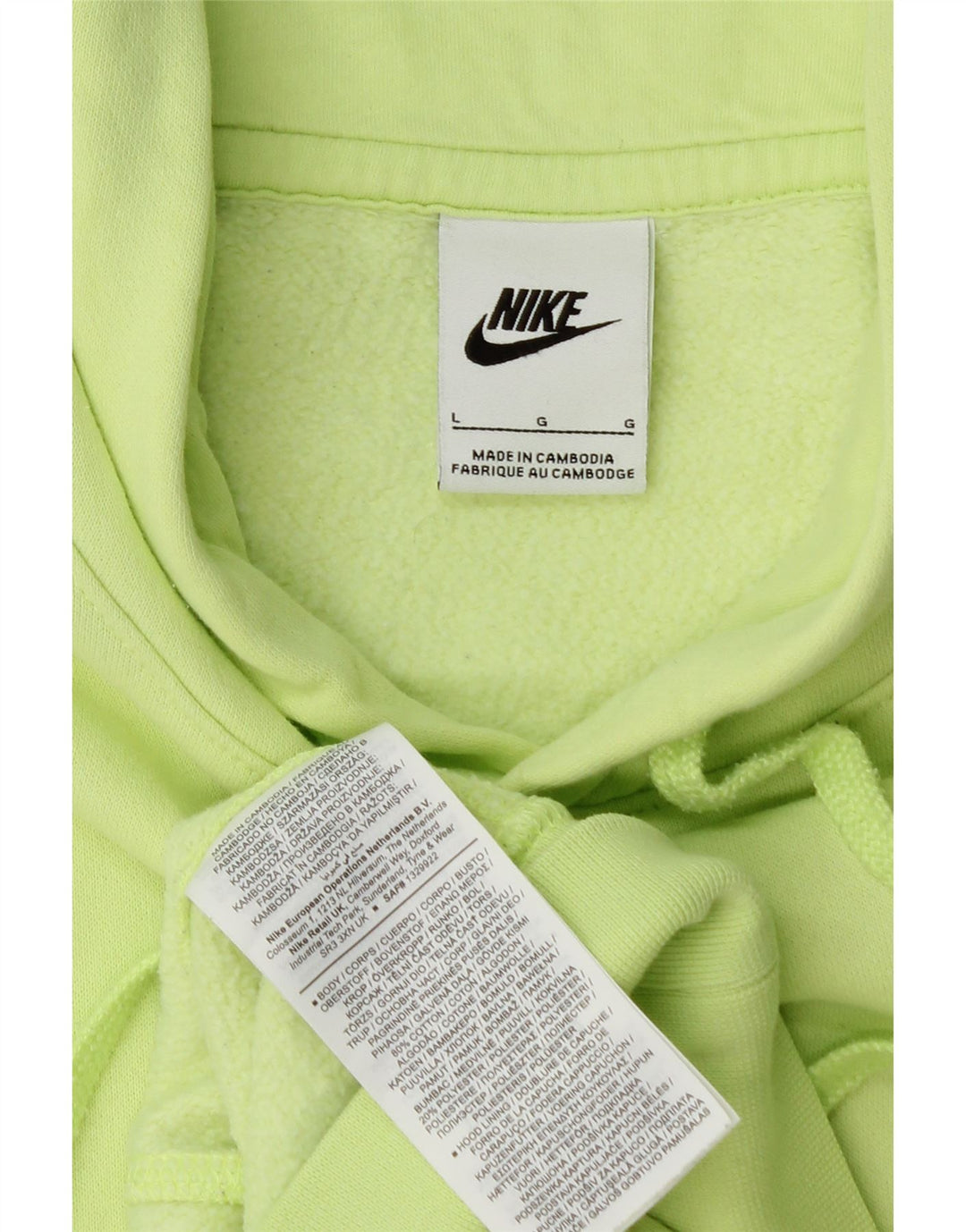 Ανδρική κουκούλα Nike, μεγάλο πράσινο βαμβακερό