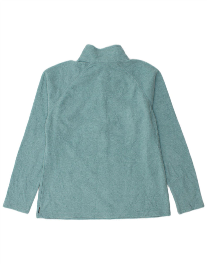 Eddie Bauer γυναικείο φερμουάρ με λαιμόκοψη φλις άλμα UK 14 μεσαίο μπλε πολυεστέρας