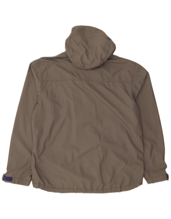 Fat Face Mens Hooded Rain Jacket UK 40 Large Grey Nylon