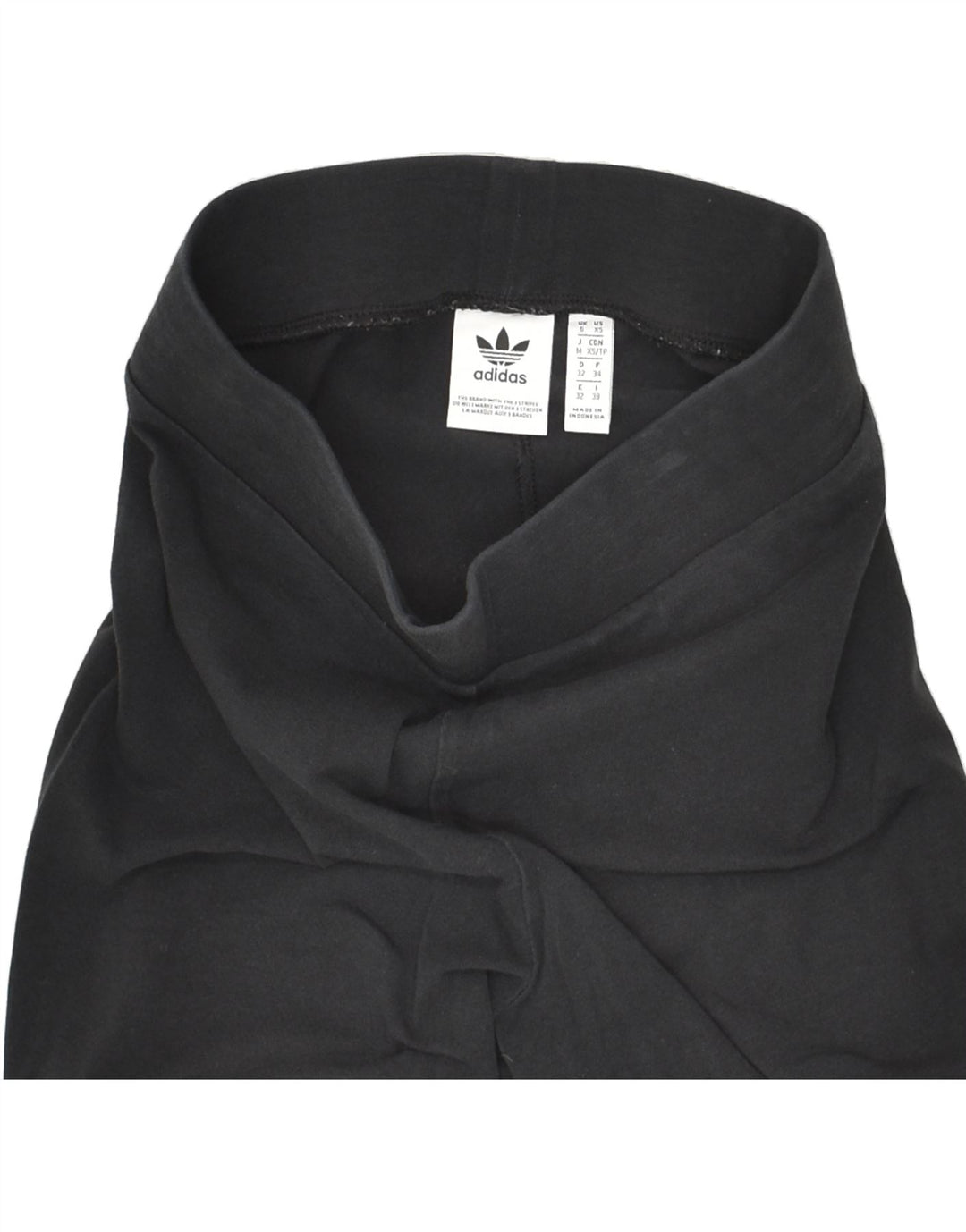 ADIDAS Womens Graphic Leggings UK 6 XS Black Cotton | Vintage Adidas | Thrift | Second-Hand Adidas | Used Clothing | Messina Hembry 