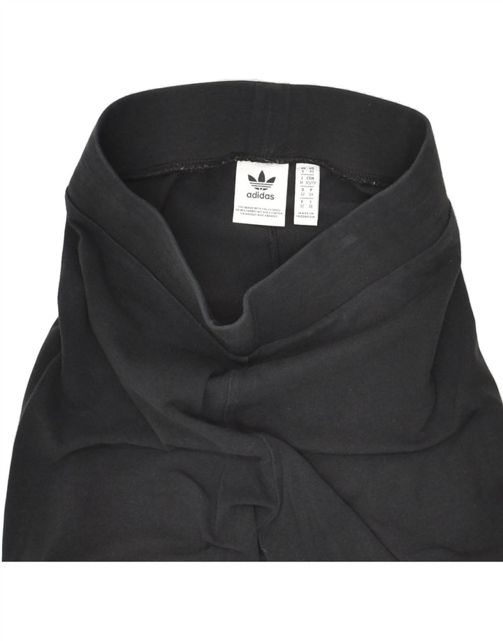 ADIDAS Womens Graphic Leggings UK 6 XS Black Cotton | Vintage Adidas | Thrift | Second-Hand Adidas | Used Clothing | Messina Hembry 