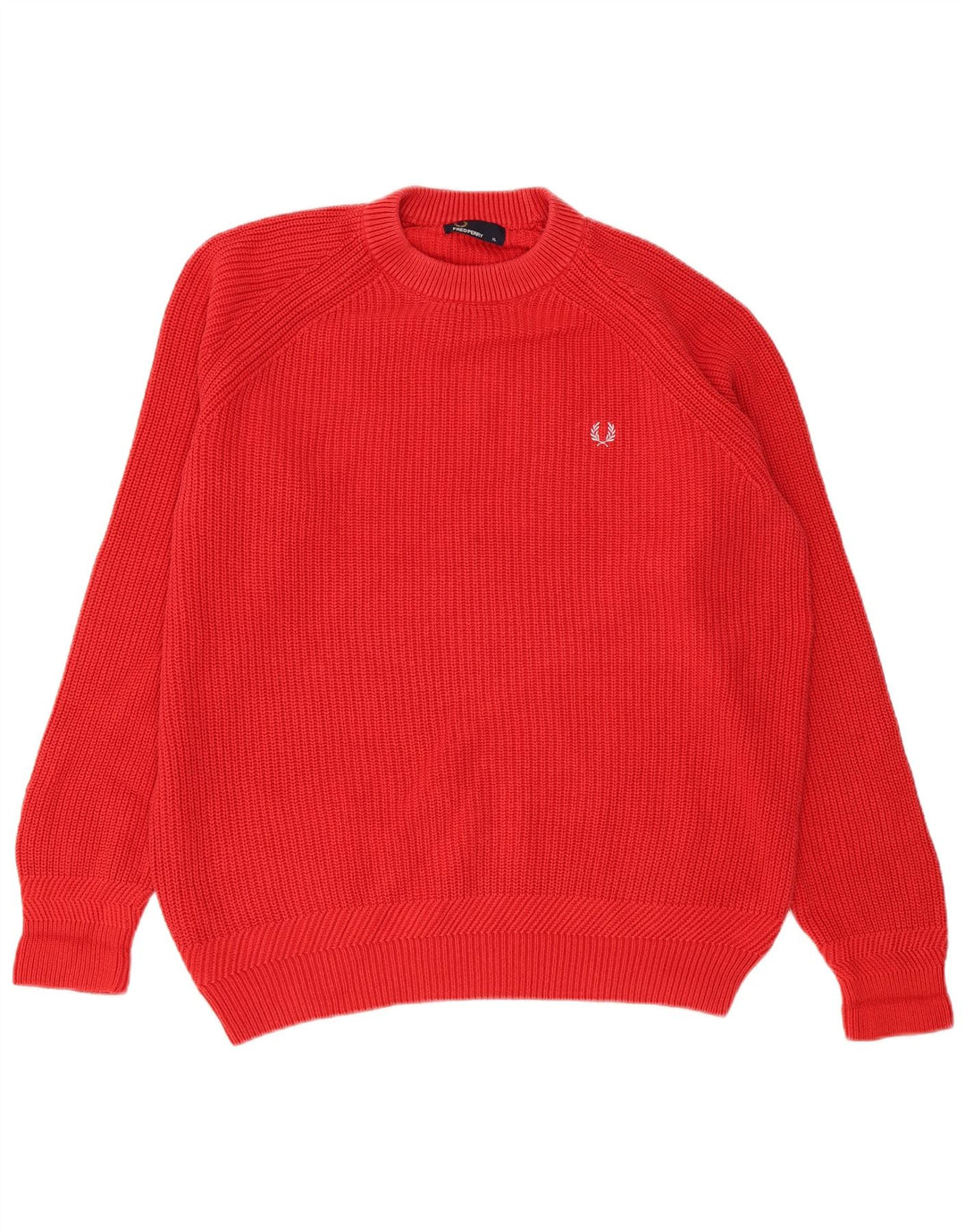 Fred Perry Ανδρικό πουλόβερ με λαιμόκοψη XL κόκκινο βαμβακερό