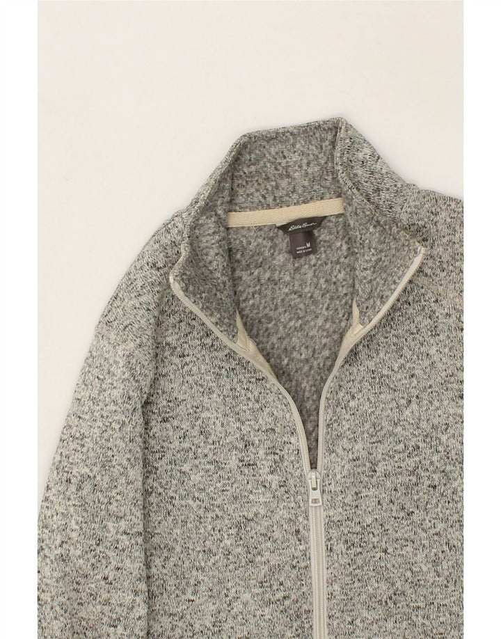 EDDIE BAUER Womens Tracksuit Top Jacket UK 14 Medium Grey Cotton Vintage Eddie Bauer and Second-Hand Eddie Bauer from Messina Hembry 