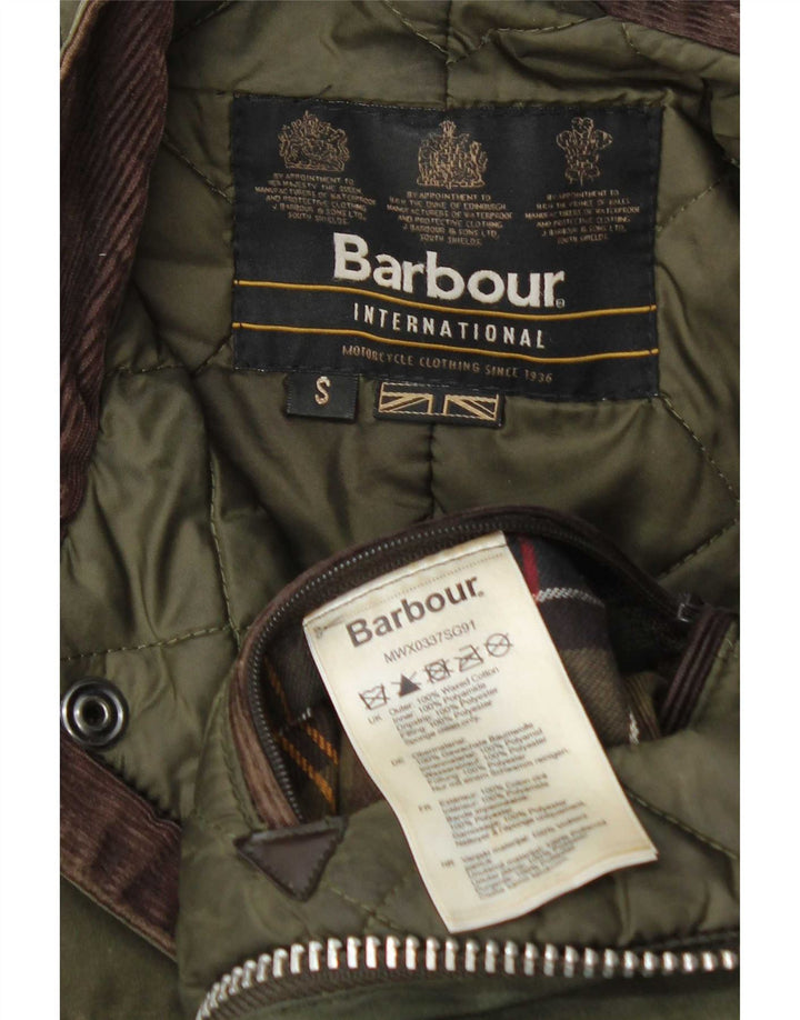 Ανδρικό κερωμένο βαμβακερό μπουφάν Barbour UK 36 Small Green Cotton