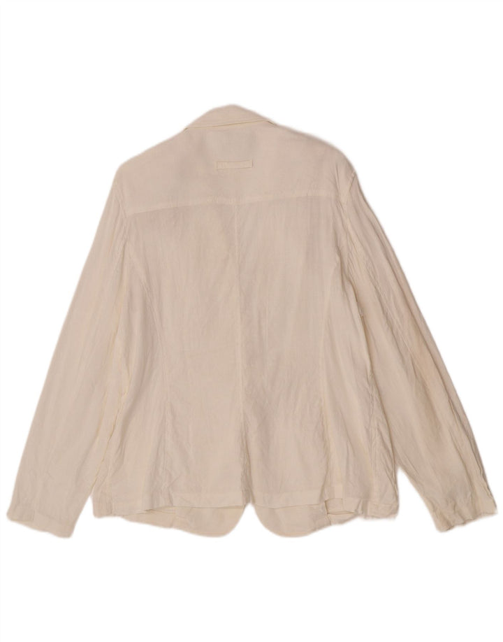 Marks & Spencer Γυναικείο Μπουφάν Blazer UK 18 XL Λευκό με 1 κουμπί