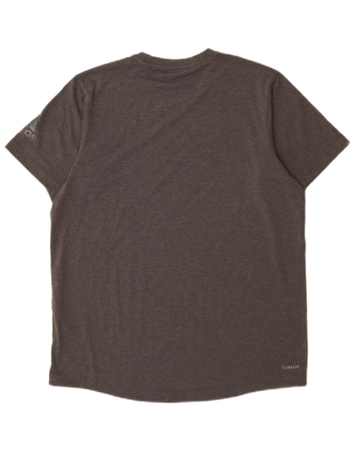 Ανδρικό T-Shirt Climalite Adidas Top Large Grey Flecked Polyester