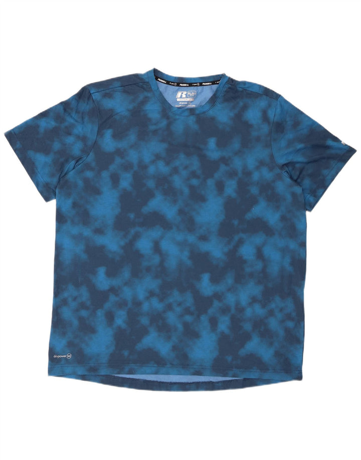 RUSSELL ATHLETIC Ανδρικό T-Shirt Dri-Power Top XL Blue Tie Dye