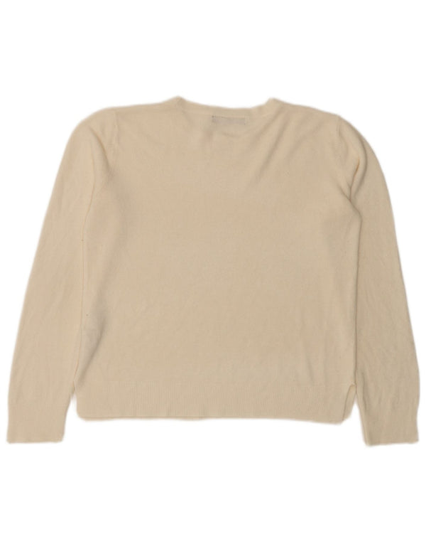 Marks & Spencer Γυναικείο πουλόβερ με λαιμόκοψη UK 14 Medium Off White