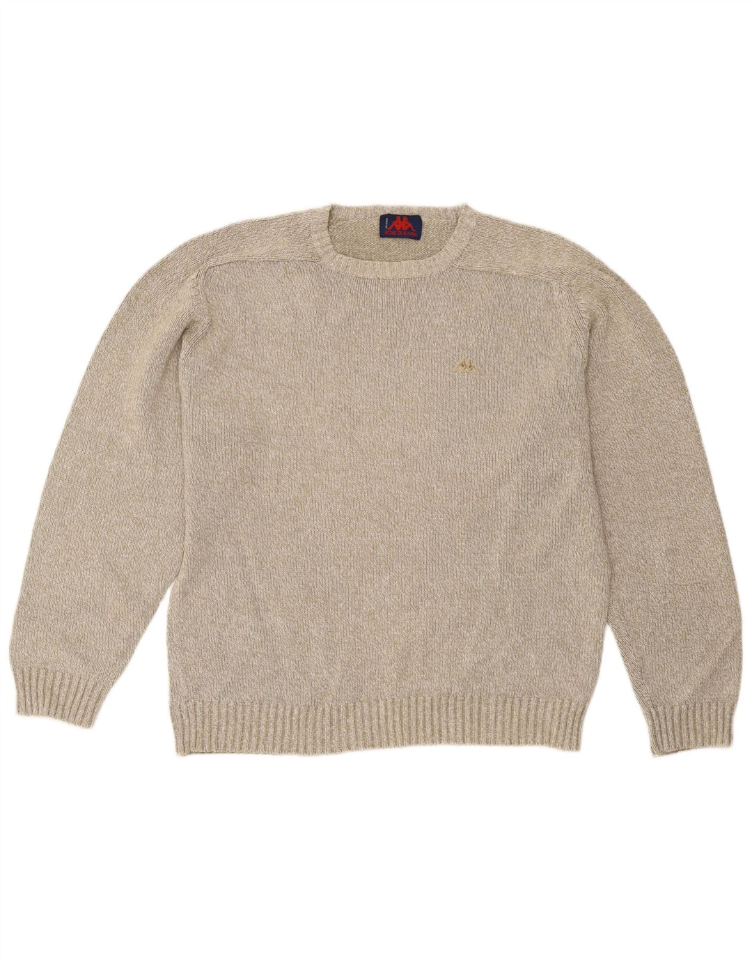 Ανδρικό πουλόβερ Kappa Crew Neck Jumper Μεγάλο Μπεζ Βαμβακερό