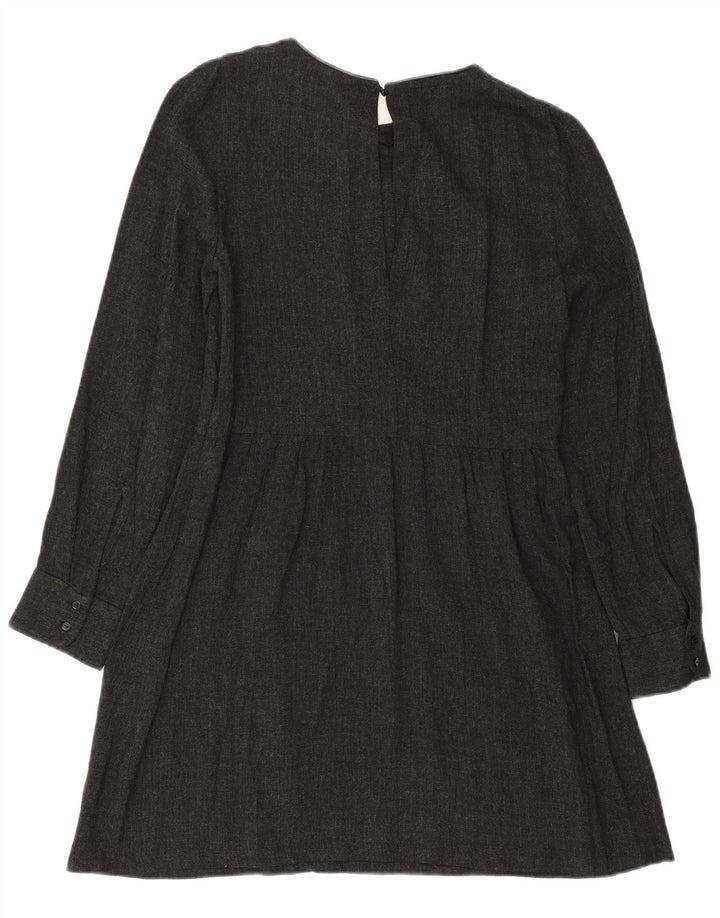 Zara Γυναικείο μακρυμάνικο φόρεμα A-Line UK 10 Small Grey