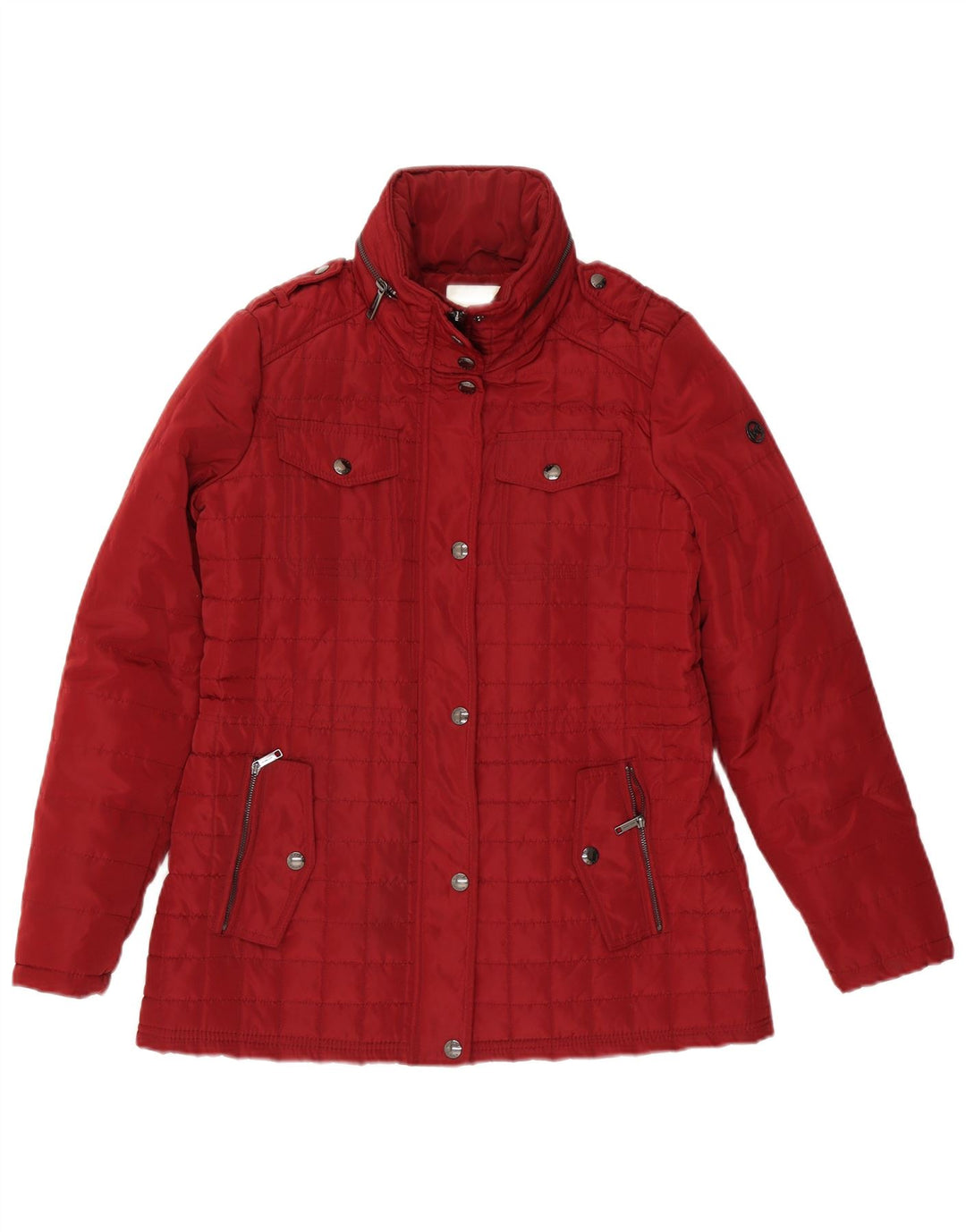 MICHAEL KORS Γυναικείο Military Quilted Jacket UK 14 Medium Red
