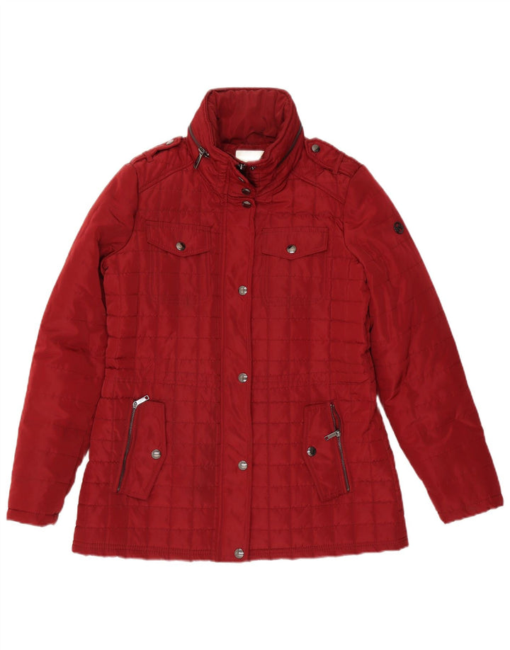 MICHAEL KORS Γυναικείο Military Quilted Jacket UK 14 Medium Red