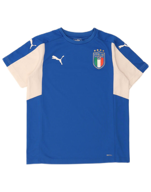 Γραφικό μπλουζάκι Puma Boys Italia Top 15-16 ετών 2XL Blue Colourblock