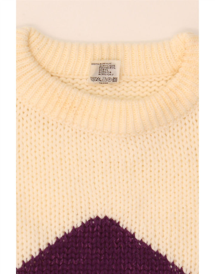 Γυναικείο πουλόβερ C&A Crew Neck Jumper EU 40 Medium Off White Argyle/Diamond