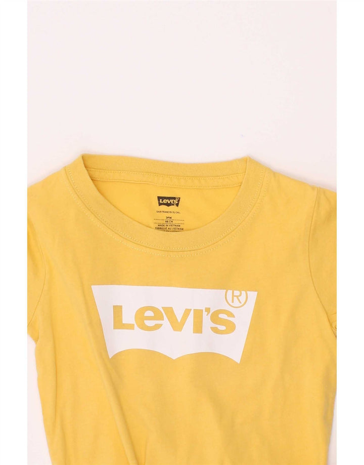 Levi's Boys Graphic T-Shirt Top 2-3 Years Yellow