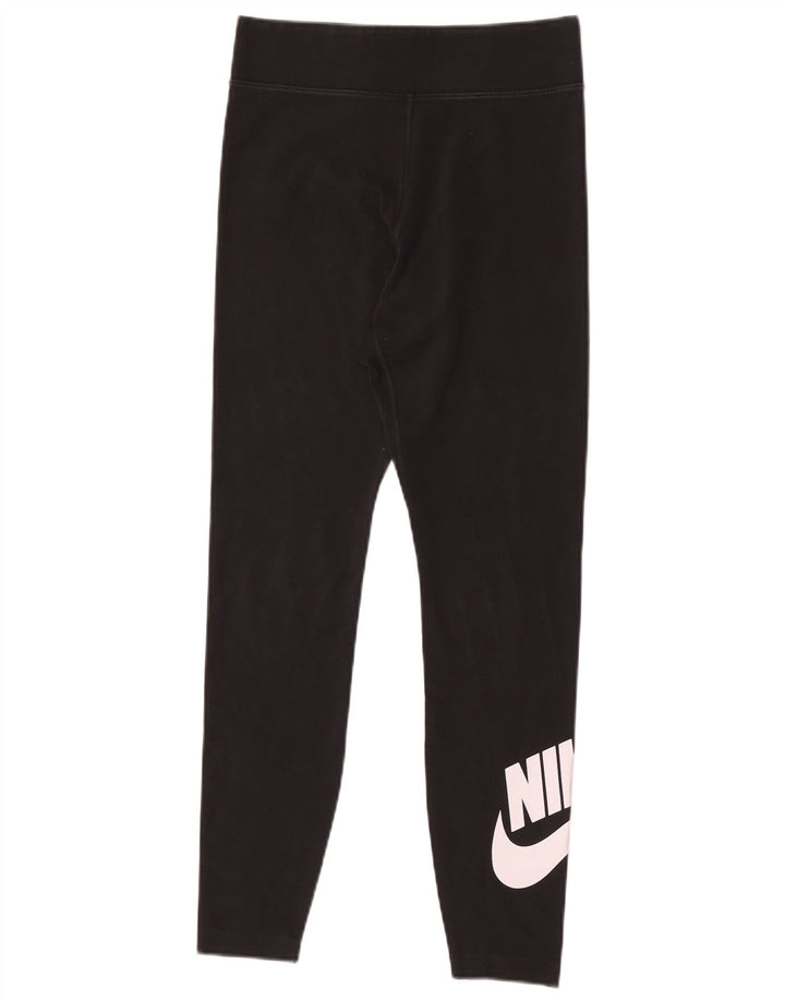 Γυναικεία γραφικά κολάν Nike UK 12 μεσαίο μαύρο βαμβακερό