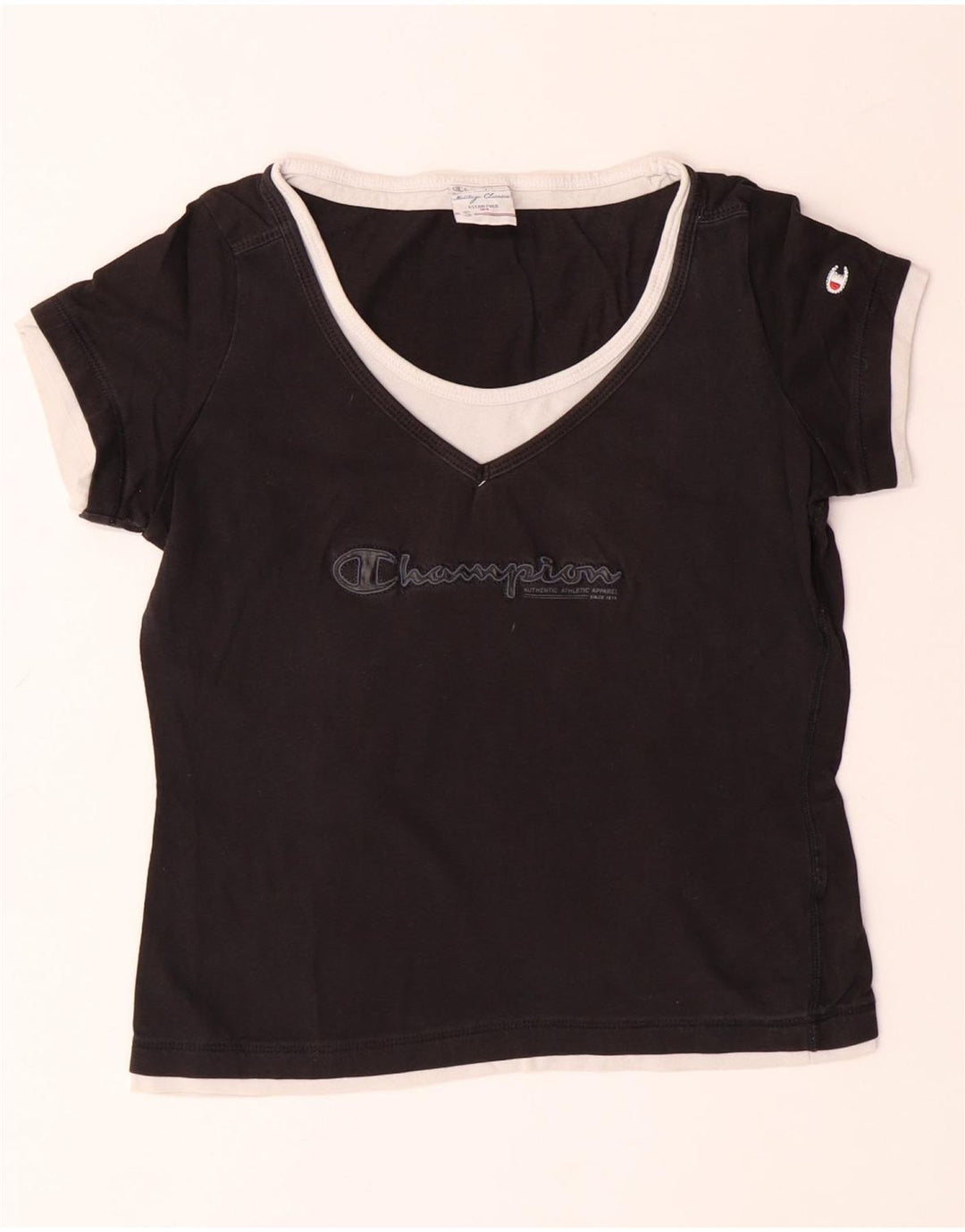 Γυναικείο T-shirt CHAMPION Heritage Classics γραφικό Top 10 Small Black