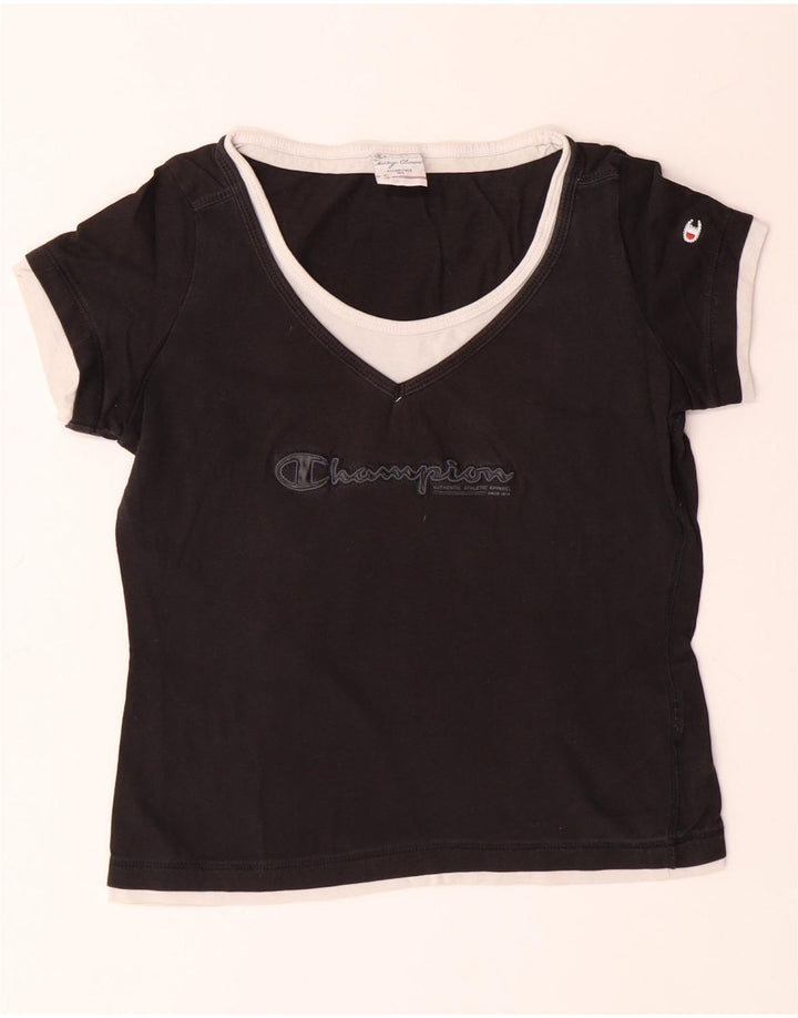 Γυναικείο T-shirt CHAMPION Heritage Classics γραφικό Top 10 Small Black