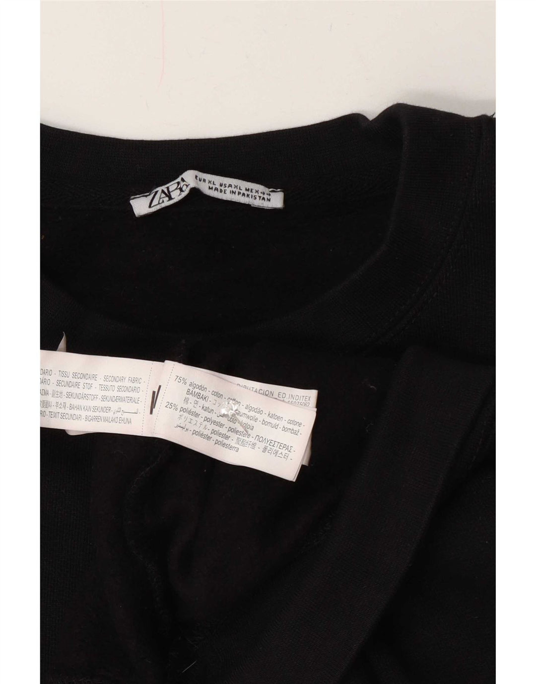 Ανδρικό φούτερ Zara Jumper XL Μαύρο βαμβακερό