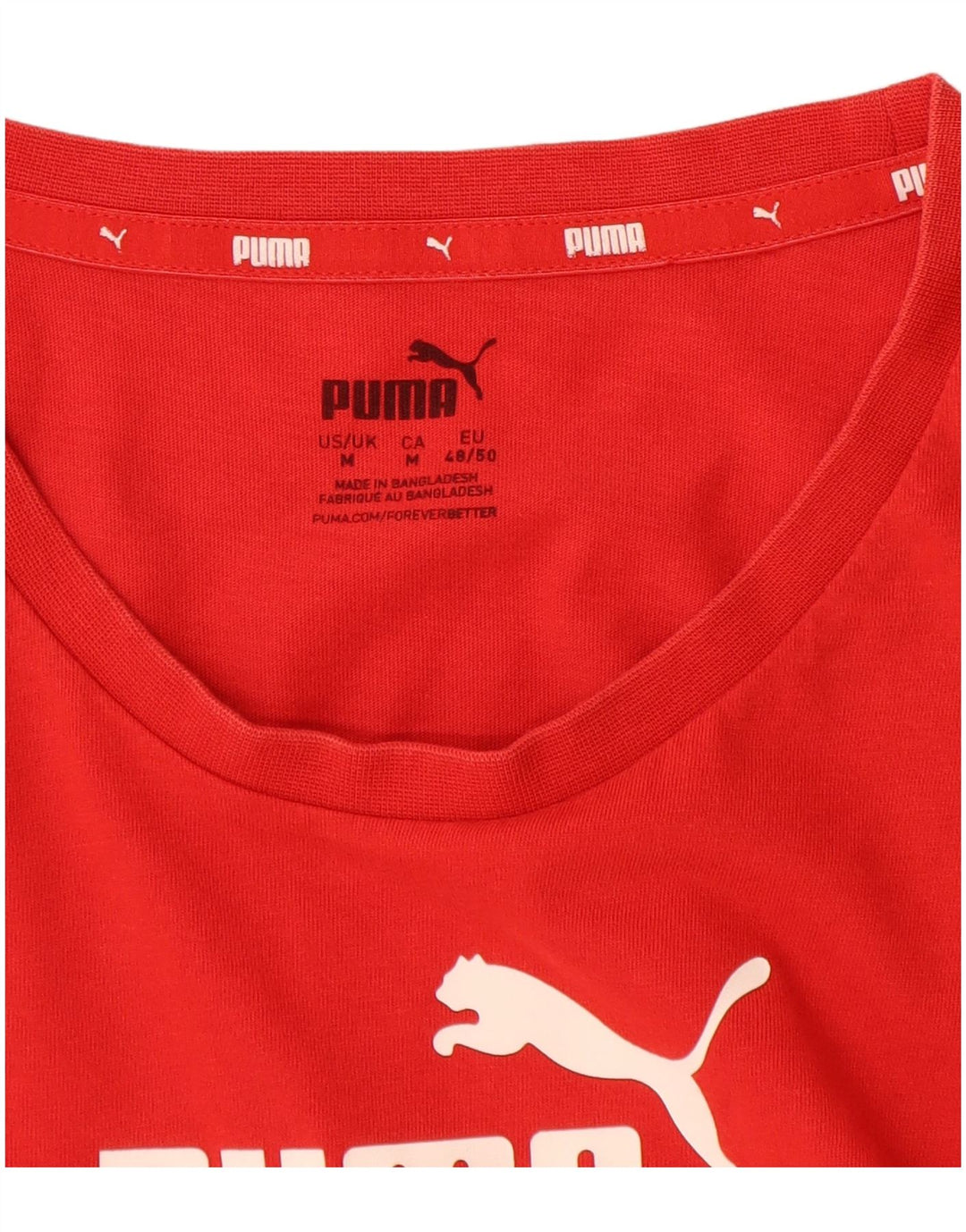 Ανδρικό γραφικό T-Shirt PUMA Τοπ μεσαίο κόκκινο χρώμα, βαμβακερό