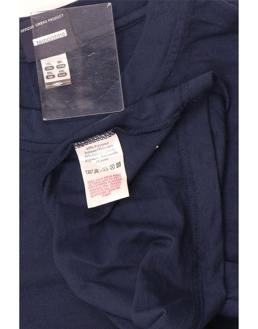 Ανδρικό T-Shirt UMBRO Top 2XL Navy Blue Cotton
