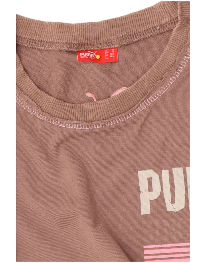 Γυναικείο γραφικό μπλουζάκι Puma Top UK 14 Μεσαίο καφέ