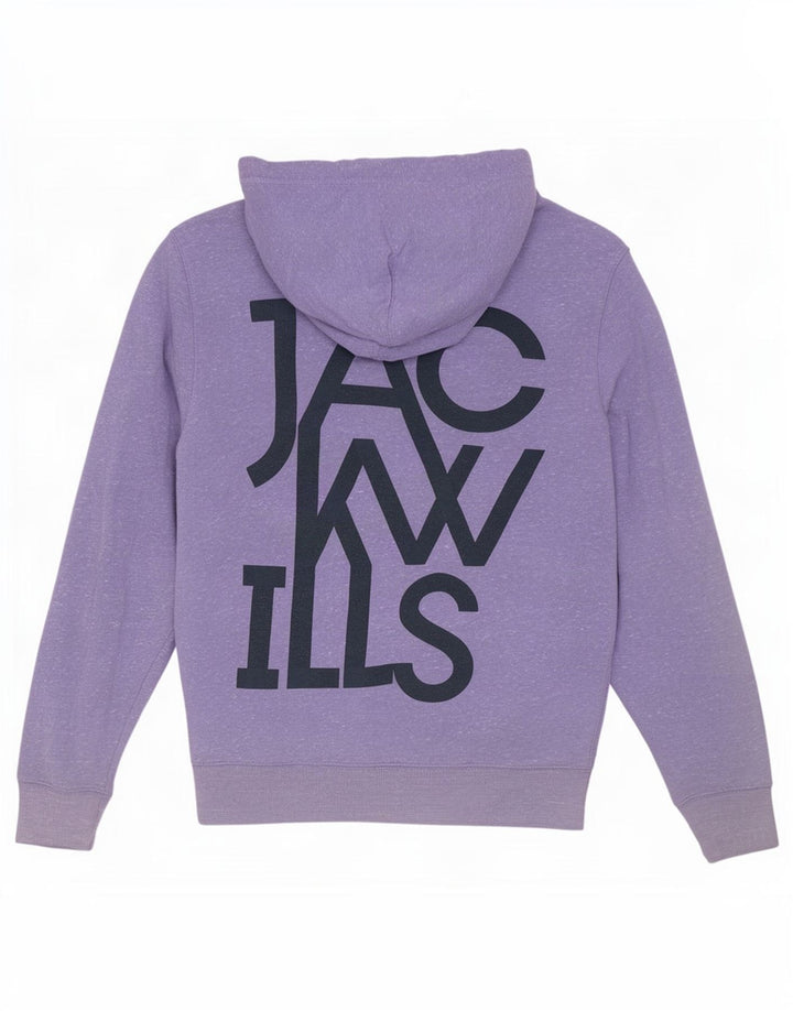 Ανδρικό πουλόβερ με κουκούλα με φερμουάρ Jack Wills, μεσαίο πορφυρό πολυεστέρας