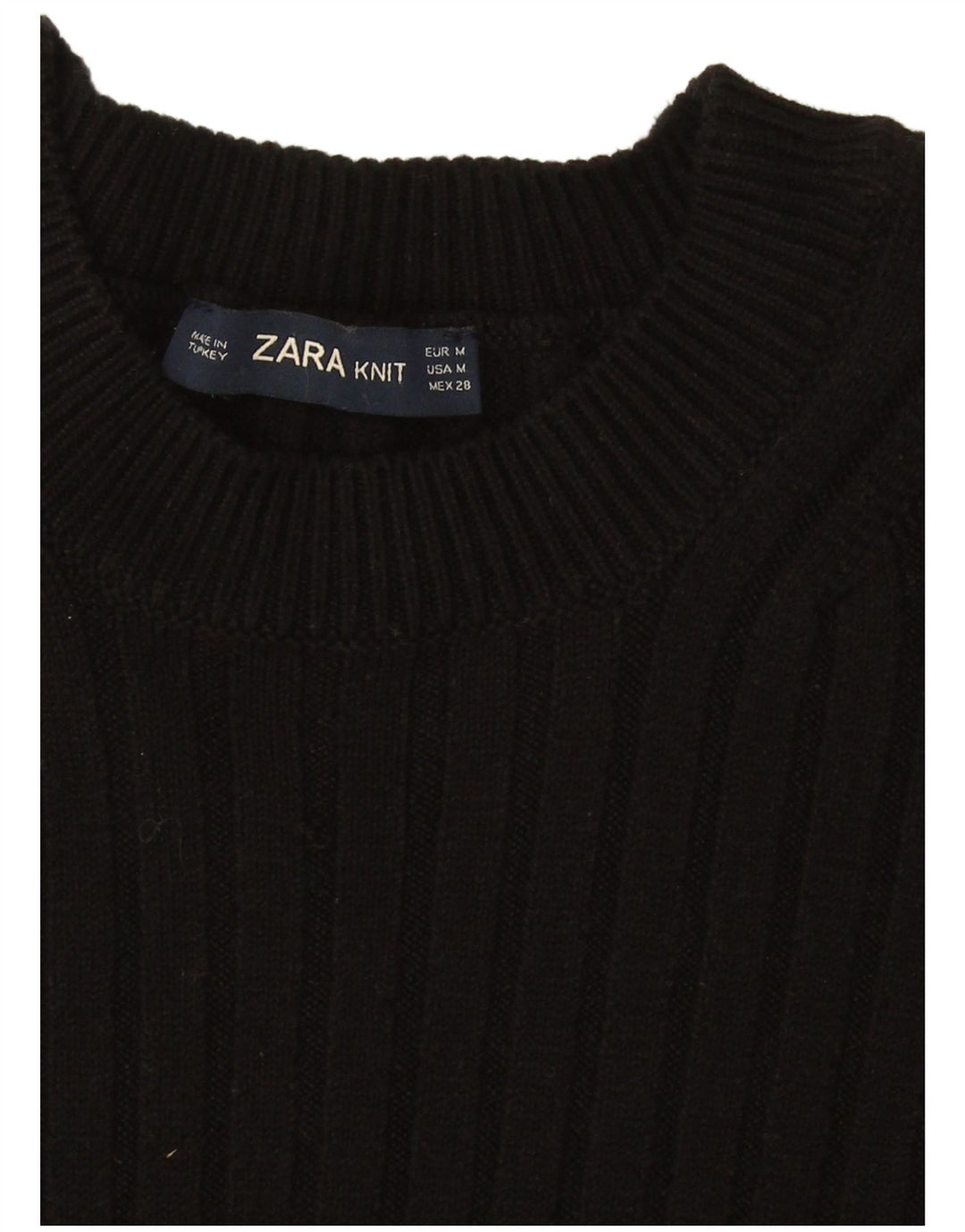 Zara Γυναικείο Jumper Φόρεμα UK 14 Medium Black