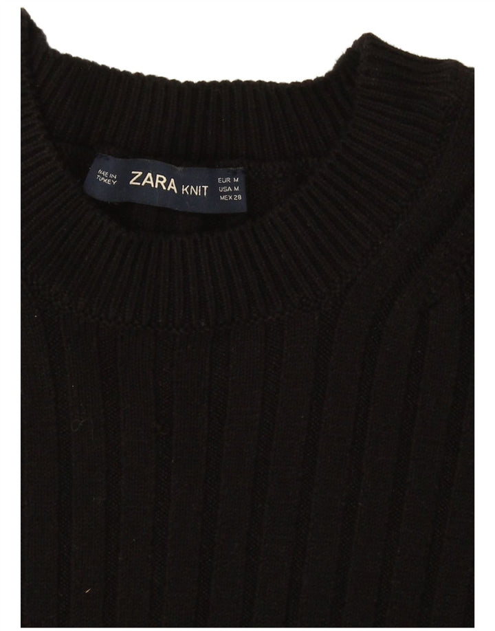 Zara Γυναικείο Jumper Φόρεμα UK 14 Medium Black