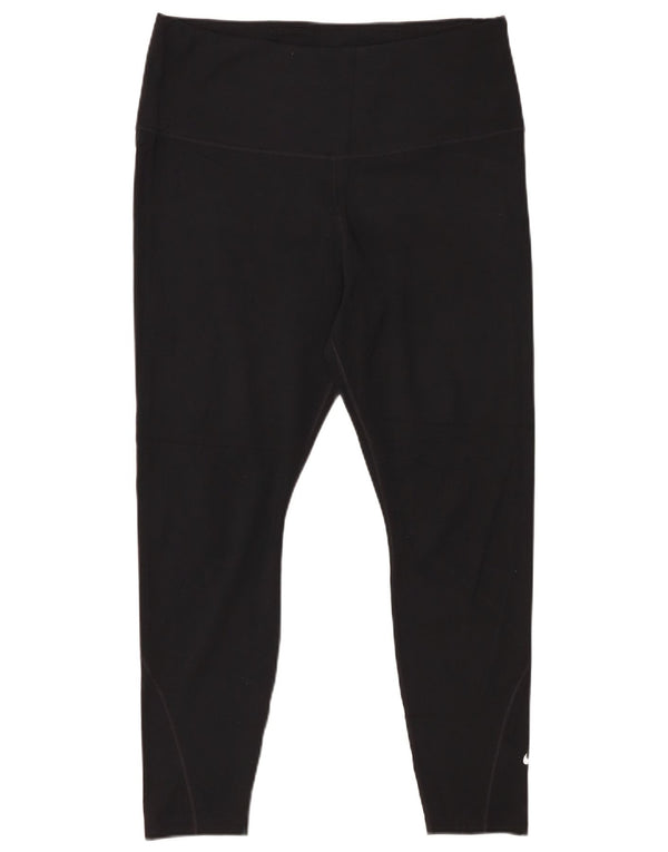 Γυναικείο κολάν NIKE Dri Fit Crop UK 18 XL Μαύρο πολυεστέρα