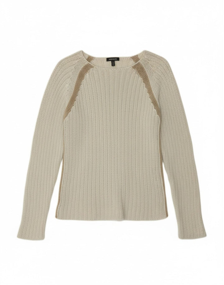 Killer Loop Γυναικείο πουλόβερ με λαιμόκαυστο UK 10 Small White ριγέ