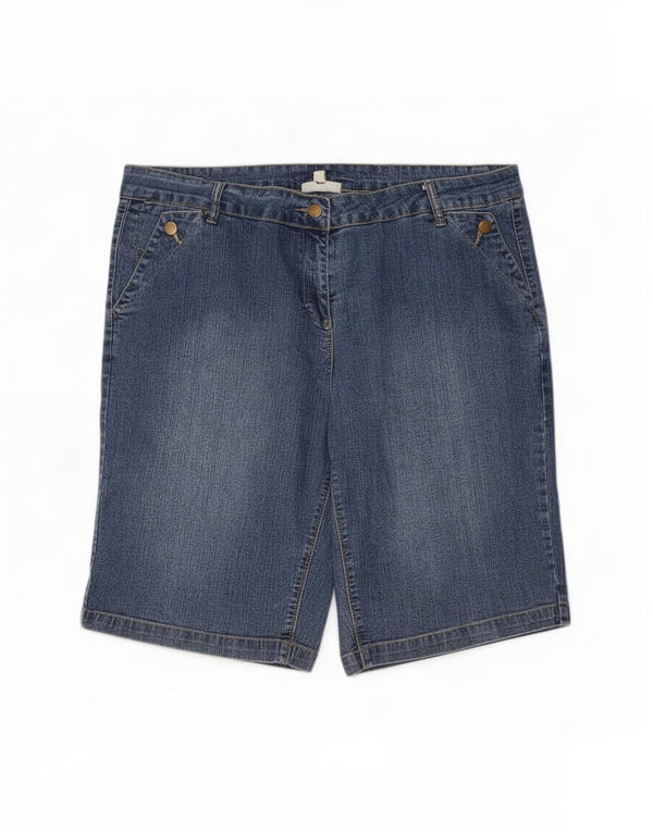 Marks & Spencer Γυναικείο τζιν σορτς UK 20 2XL W40 Μπλε βαμβακερό