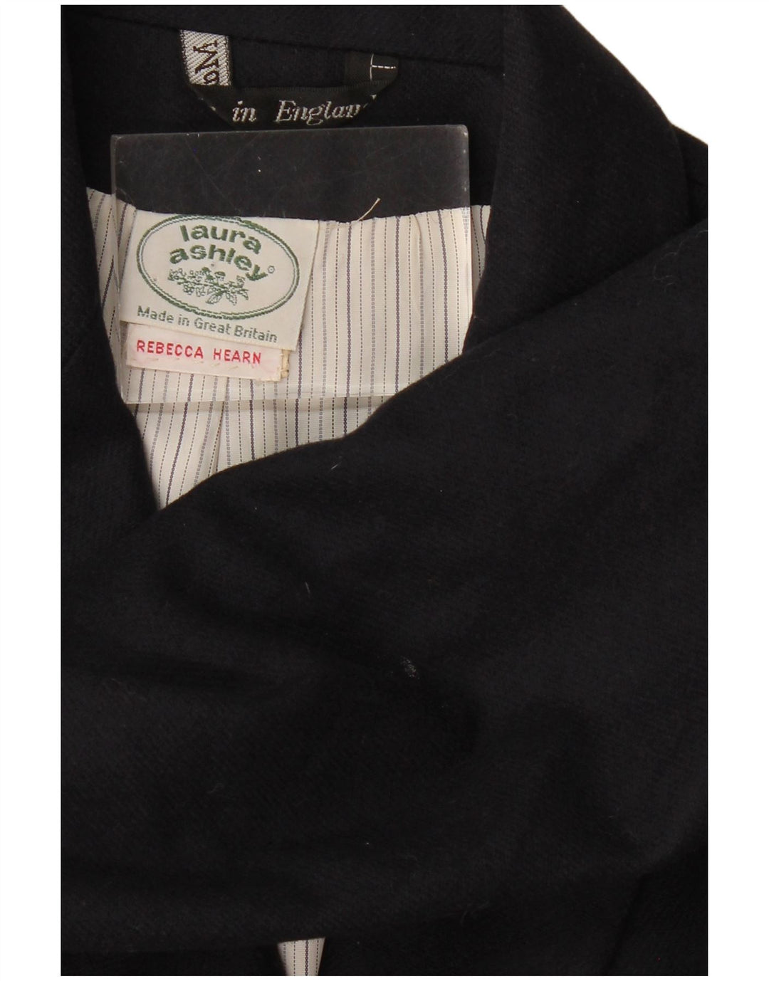 LAURA ASHLEY Γυναικείο σακάκι με διπλό στήθος UK 14 μεσαίο μαύρο μαλλί