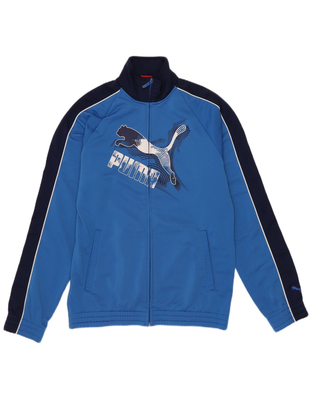 Puma Boys Graphic αθλητική φόρμα Top Jacket 13-14 Years Blue Colourblock