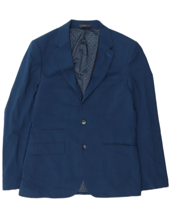 Marks & Spencer Ανδρικό σακάκι 2 κουμπιών UK 38 Medium Blue Polyester