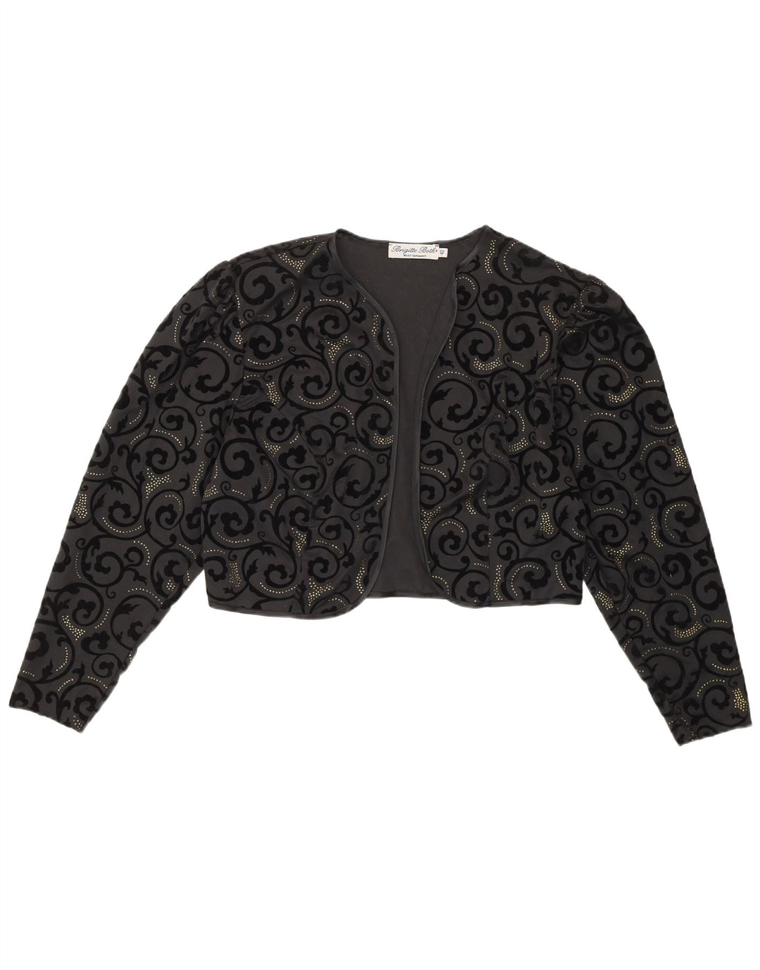 Brigitte Both Women Bolero Top EU 42 Large Black Paisley Polyester