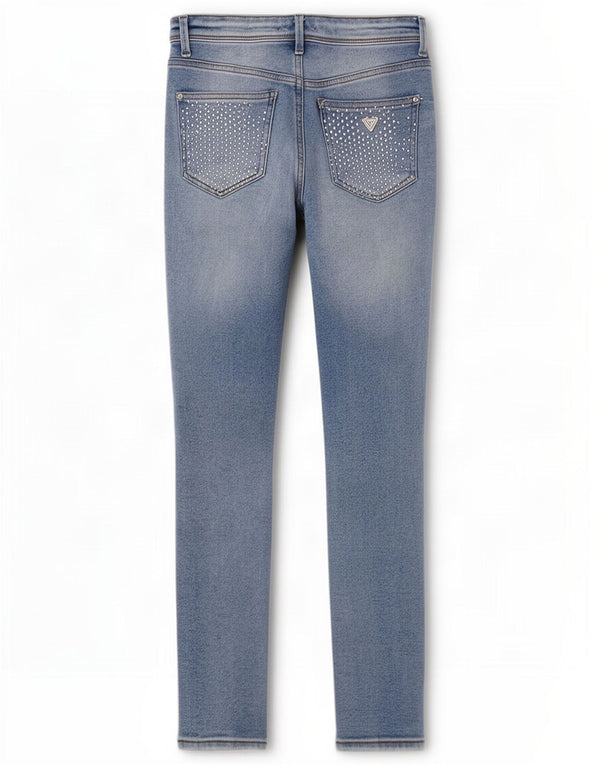 Guess Womens Distressed Skinny Jeans W27 L27 Blue Cotton