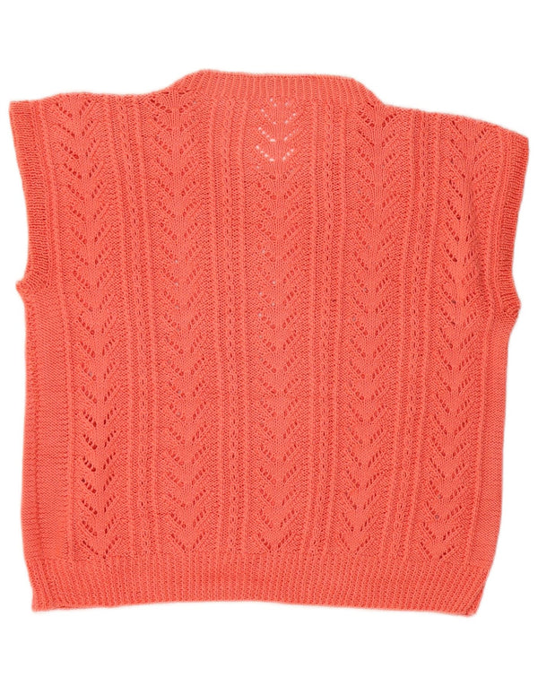 VINTAGE Γυναικείο Γιλέκο Tank Top UK 12 Medium Pink