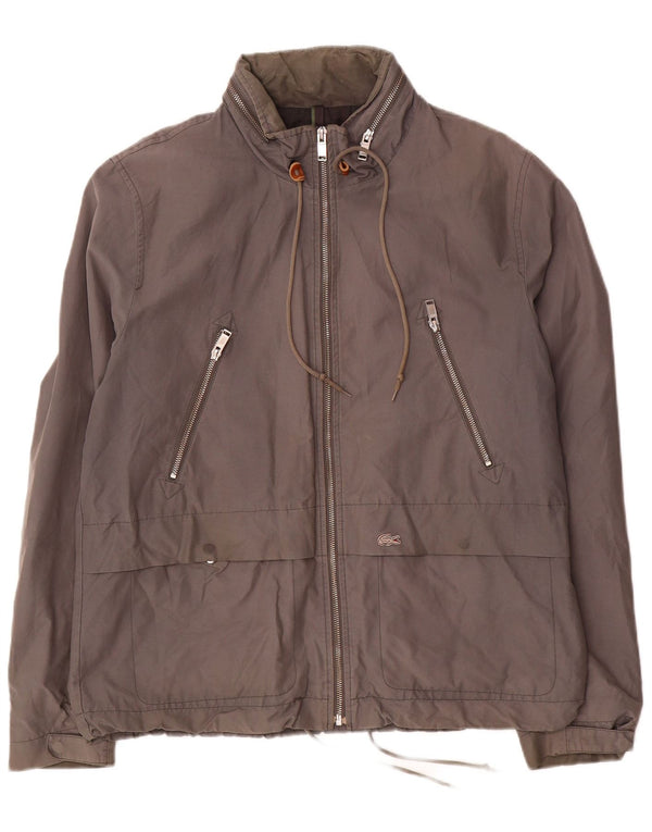 Ανδρικό Bomber Jacket Lacoste με κουκούλα IT 52 XL Γκρι βαμβακερό