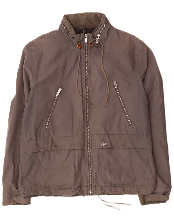 Ανδρικό Bomber Jacket Lacoste με κουκούλα IT 52 XL Γκρι βαμβακερό