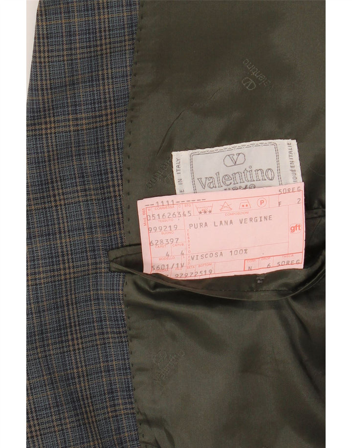 VALENTINO Ανδρικό σακάκι σακάκι με 2 κουμπιά IT 50 Μεγάλο Μπλε Βισκόζη