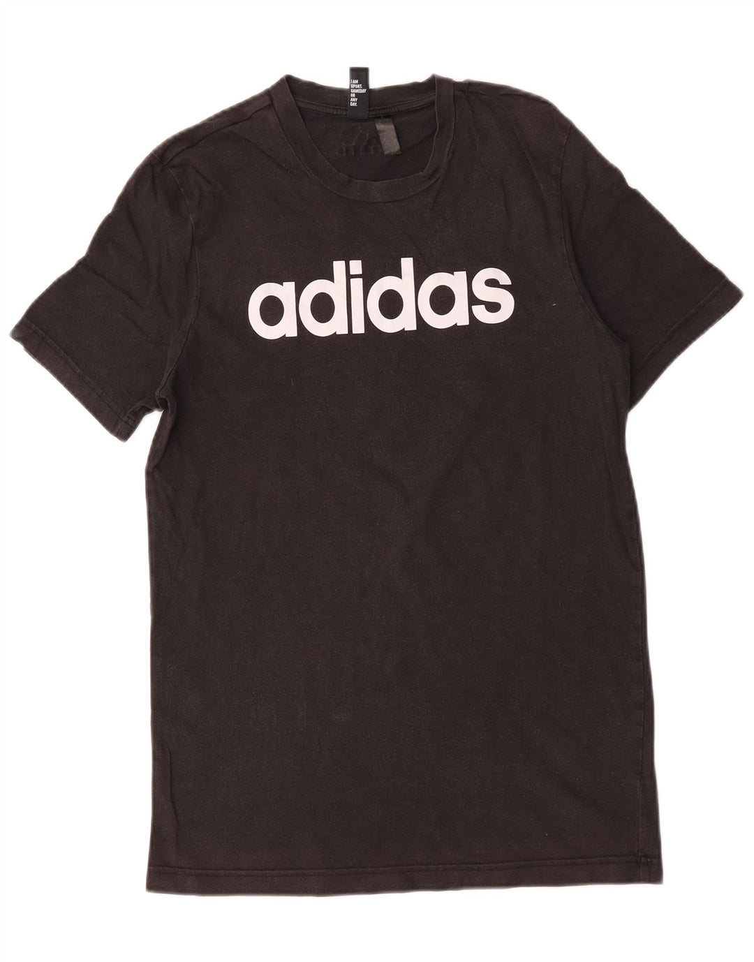 Ανδρικό γραφικό T-Shirt Adidas Top Μεσαίο μαύρο βαμβακερό