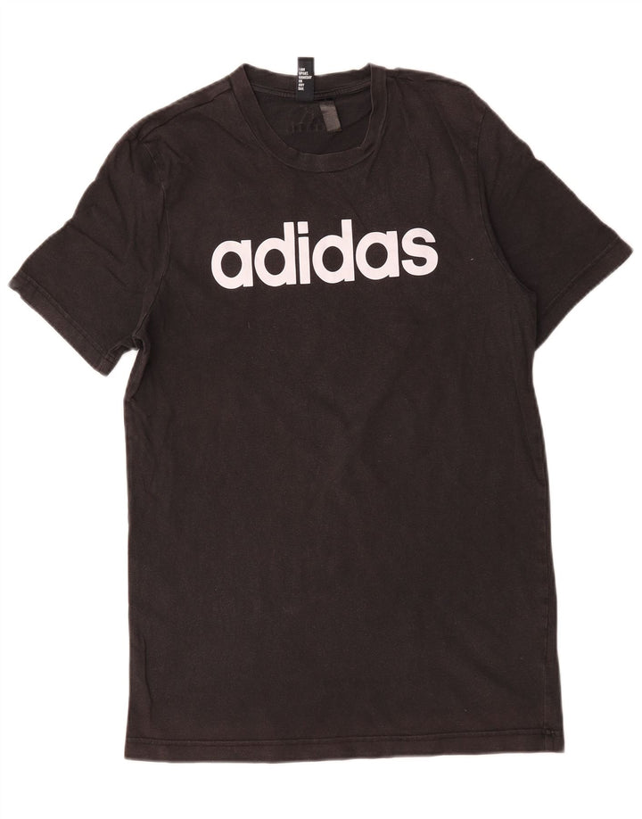 Ανδρικό γραφικό T-Shirt Adidas Top Μεσαίο μαύρο βαμβακερό