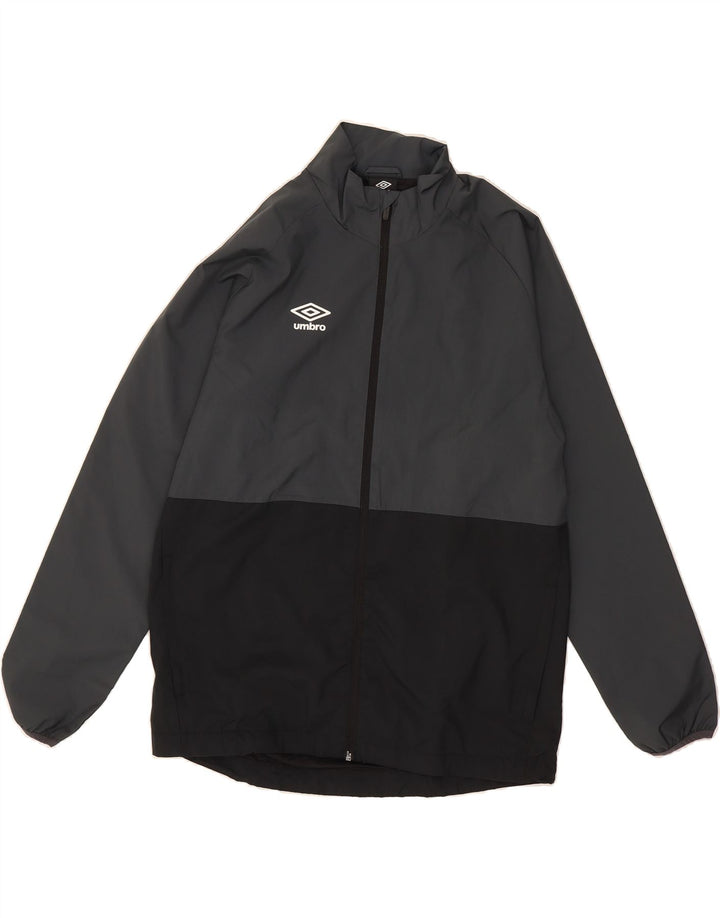 UMBRO Mens Tracksuit Top Jacket Large Black Colourblock Polyester Vintage Umbro and Second-Hand Umbro from Messina Hembry 