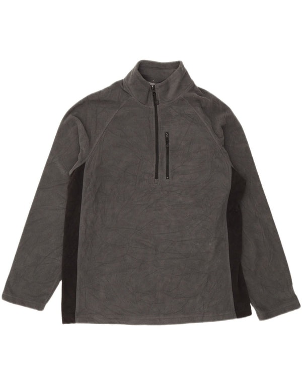 Starter ανδρικό φερμουάρ Fleece Jumper UK 42/44 Large Grey Colourblock