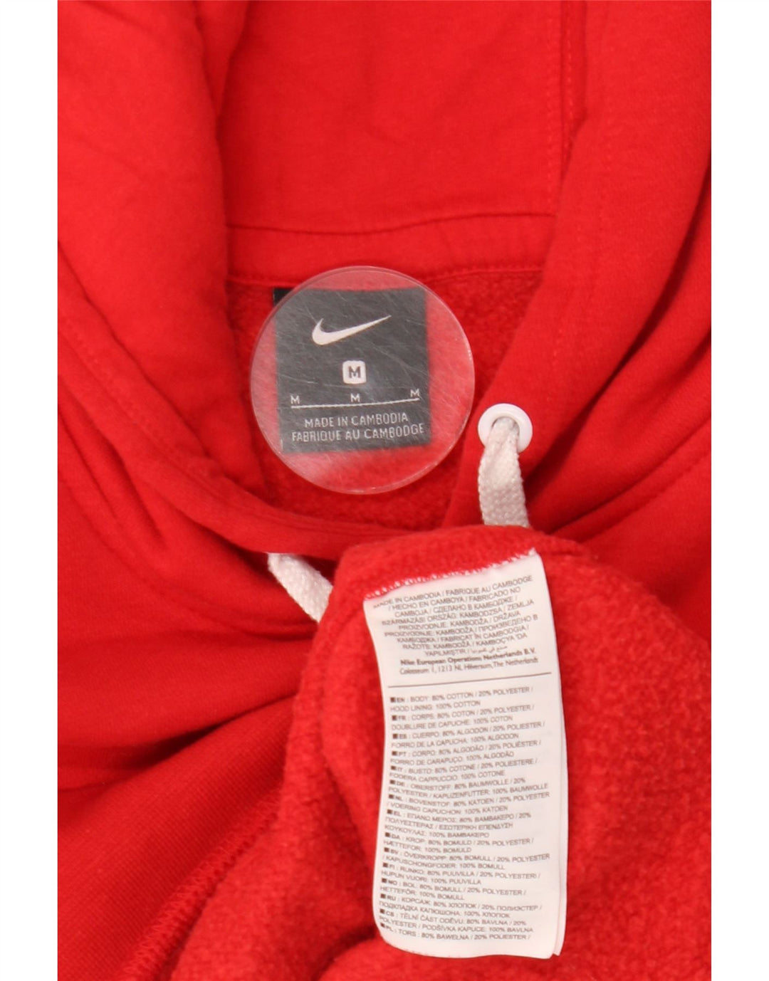 Ανδρικό φούτερ Nike, μεσαίο κόκκινο βαμβακερό