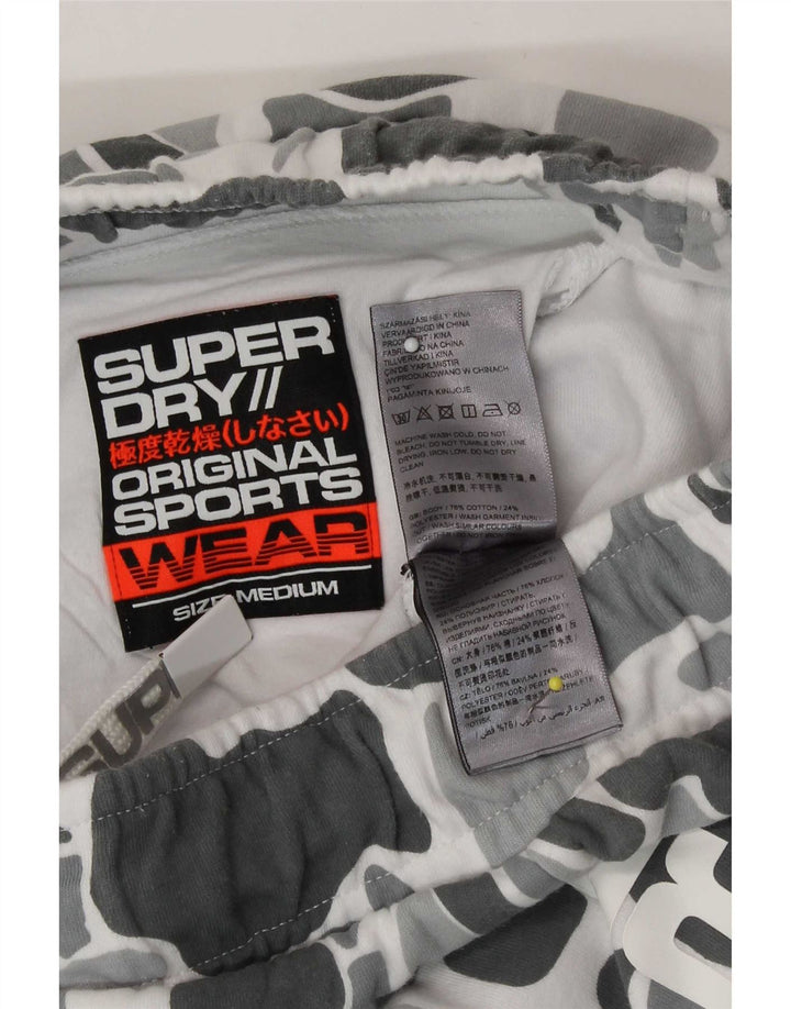 Ανδρικό γραφικό αθλητικό σορτς Superdry, Βαμβακερό μεσαίο γκρι καμουφλάζ