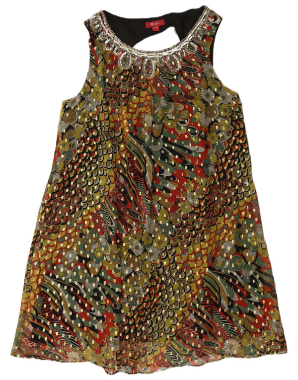 Monsoon Γυναικείο Αμάνικο Φόρεμα A-Line UK 18 XL Πράσινο Floral