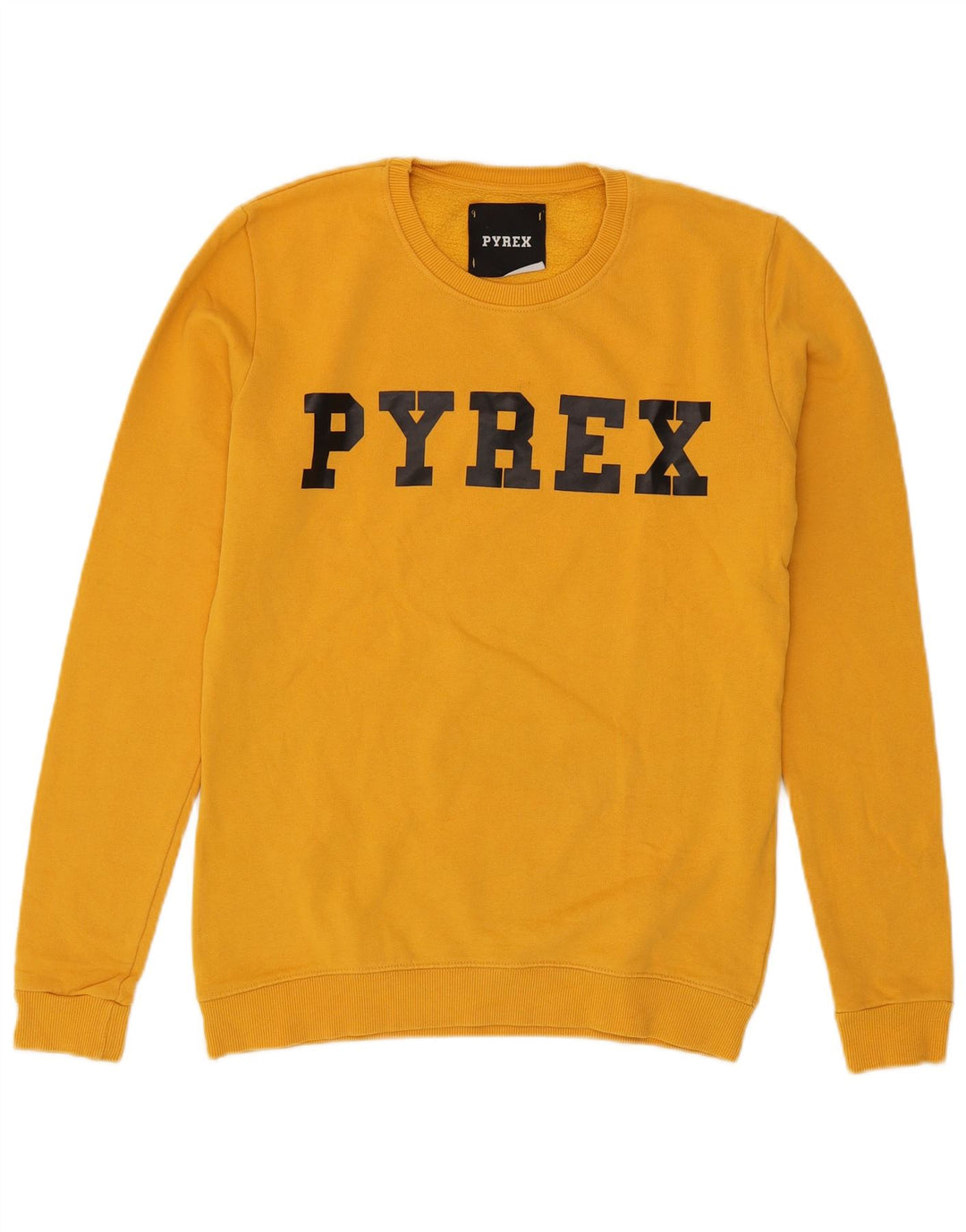 Ανδρικό γραφικό φούτερ Pyrex Jumper Μικρό κίτρινο βαμβακερό