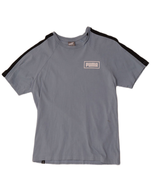 Ανδρικό γραφικό T-Shirt Puma Top Small Blue Colourblock